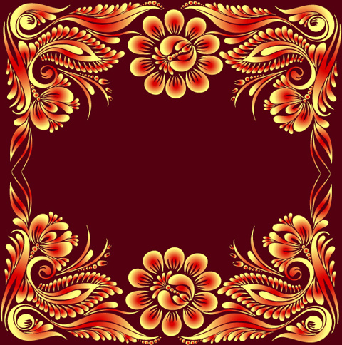 vectores ornamentales marco decorativo floral