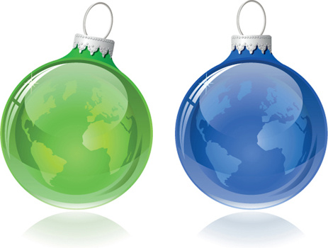 華やかなクリスマス ボールの装飾要素ベクトルします。