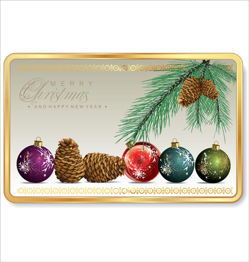 華やかなクリスマス ボールの装飾要素ベクトルします。
