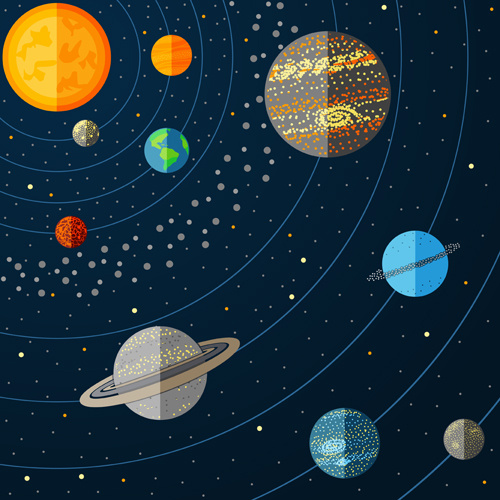 宇宙漫画の背景のベクトル