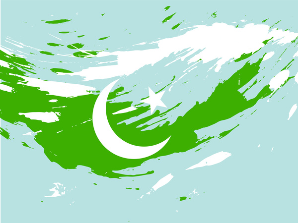 arte de Pakistán bandera