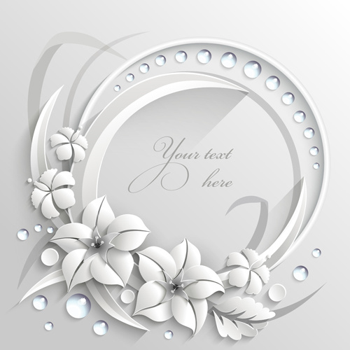 Paper Flower Background Vector