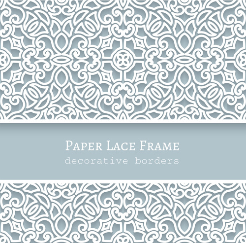 Paper Lace Frame Vector Background