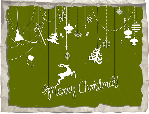 decoração de papel cartão de feliz Natal