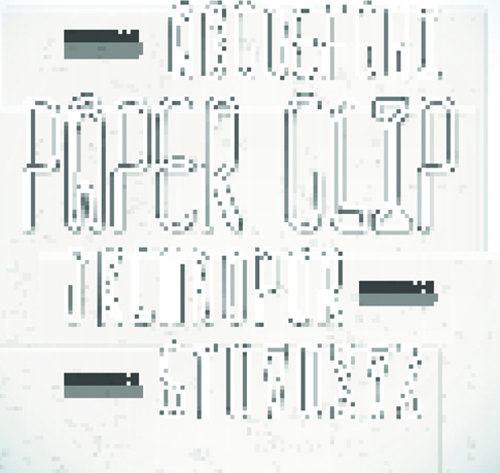 Paper Shaped Of Alphabet And Numbers Vector Art