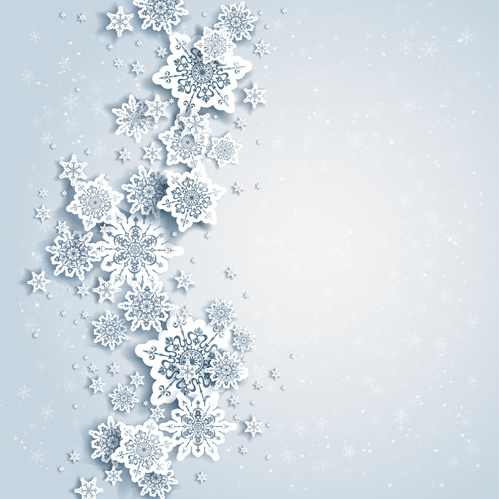 flocos de neve de papel vector backgrounds