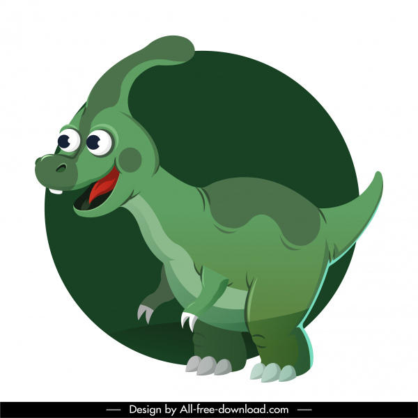 parasaurolophus biểu tượng khủng long dễ thương Cartoon Sketch