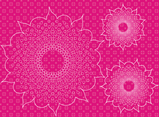 Pattern Of Flowers Vector