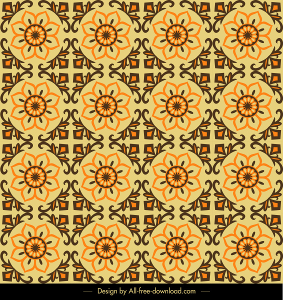 pattern modello classico cerchio flora arredamento ripetizione simmetria