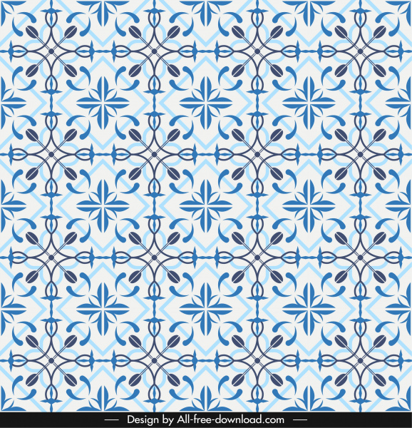 반복 되는 대칭 원활한 장식 패턴 템플릿