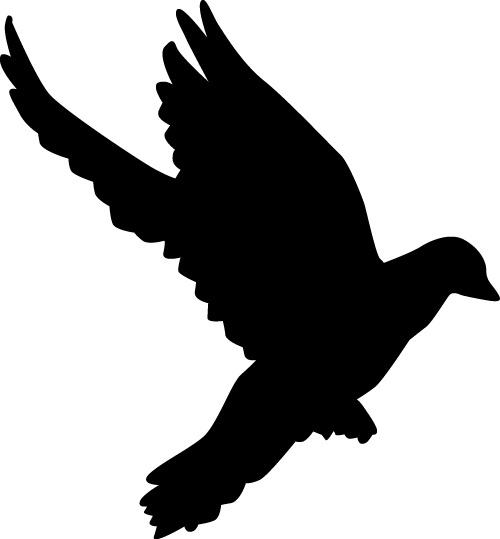 colombe de la paix silhouette illustration vectorielle