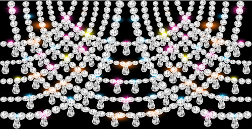 Perla y diamantes joyas background vector