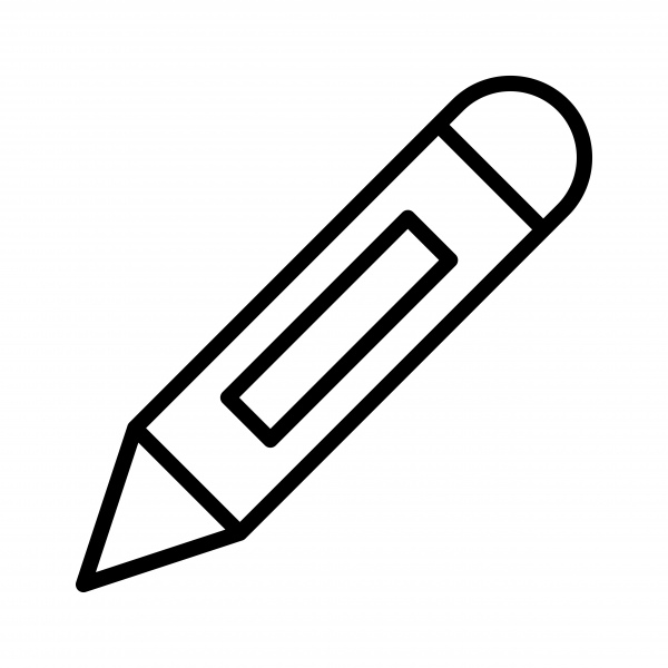ícone de linha preta de lápis