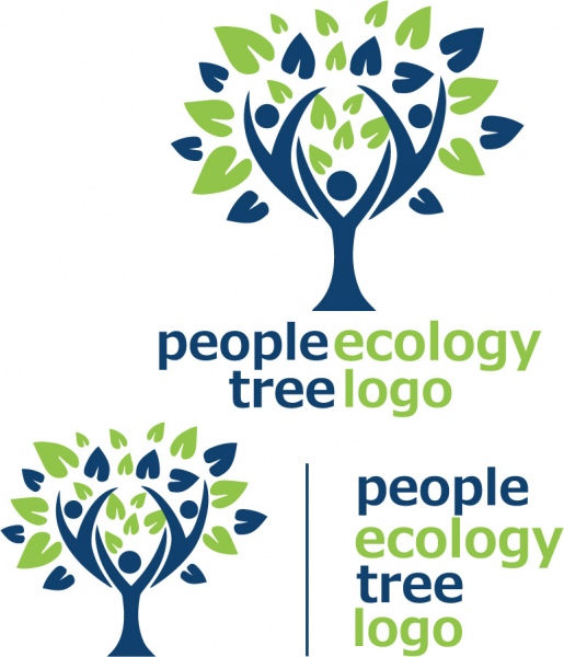 logotipo de árvore de ecologia de pessoas 7