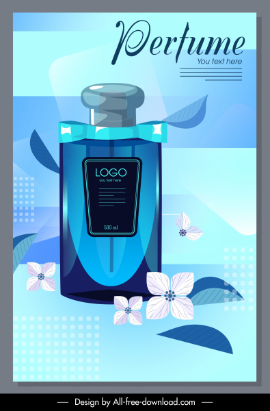 Parfüm-Werbebanner glänzend elegante Dekor