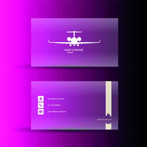 vector de diseño de plantilla rosa tarjetas de visita