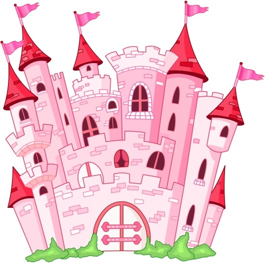 fada rosa princesa vetor castelo