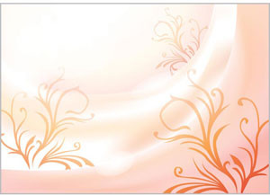 Pink Floral Art Design On Curtain Vector