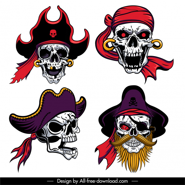 пиратский череп иконы страшный эскиз