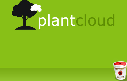 tanaman dan awan latar belakang vektor