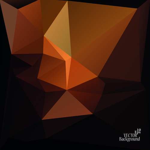 Polygonal Geometric Dark Background Vector