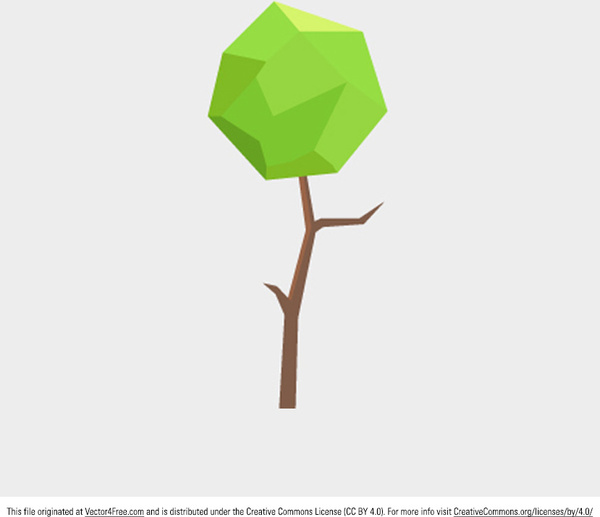 полигональные дерево вектор