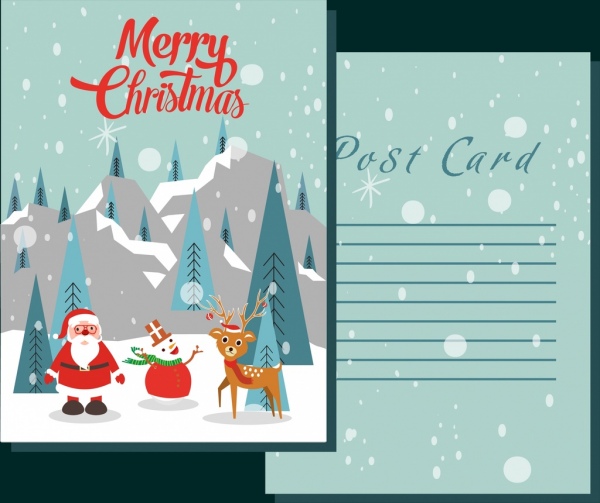 بطاقة بريدية قوالب الثلج زخرفة عيد الميلاد