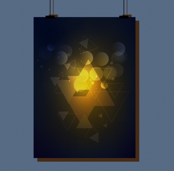 Poster Design Kontrast Lichteffekt Stil Geometrische Dekoration