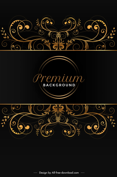 Premium Hintergrund symmetrische Kurven elegante dunkle Dekor
