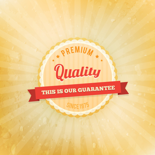 design de badge vintage de qualité Premium