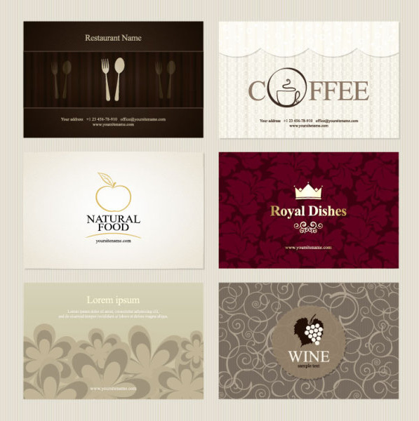 presentazione di carte caffè creativo disegno vettoriale di elementi