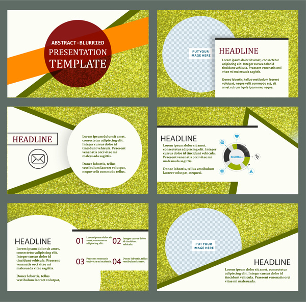 Präsentation-Template-Design mit grünen abstrakten Hintergrund