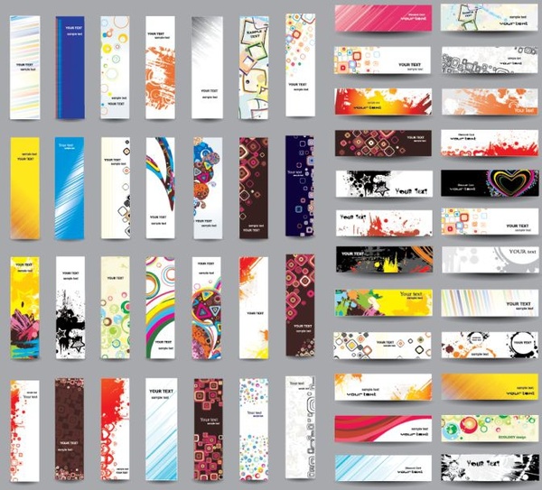 presentasi template koleksi warna-warni horisontal desain vertikal