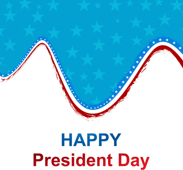 Presiden hari Amerika hari kemerdekaan bintang di bendera Amerika latar belakang vektor