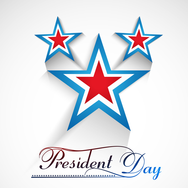 Ngày Tổng thống Mỹ ngôi sao vector vẽ minh họa cho nền