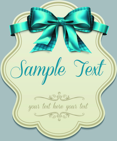 Pretty Bows Cards Vector Graphic