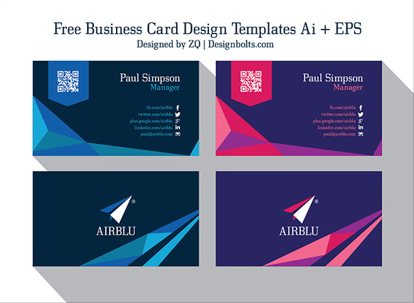 template desain kartu bisnis profesional premium
