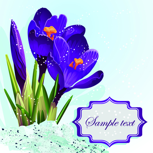 bunga indah ungu vector latar belakang