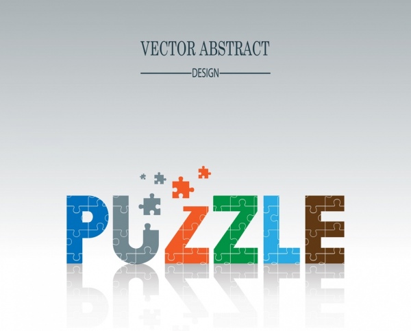 sfondo colorato puzzle articolazioni capitale caratteri icone