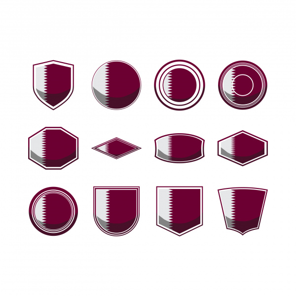 Qatar ikon set