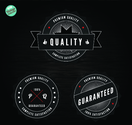 elementos de diseño de etiqueta negra calidad y garantizadas