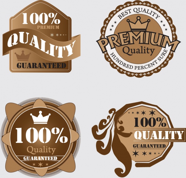 Qualität Labell Design-Vorlagen