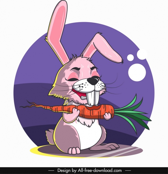 thỏ avatar dễ thương nhân vật hoạt hình phác họa