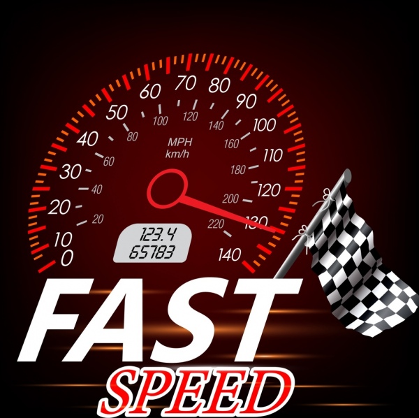 cuộc chạy đua quảng cáo speedometer cờ biểu tượng trang trí