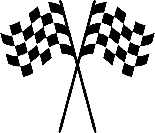 Racing checkered banderas vector Illustration