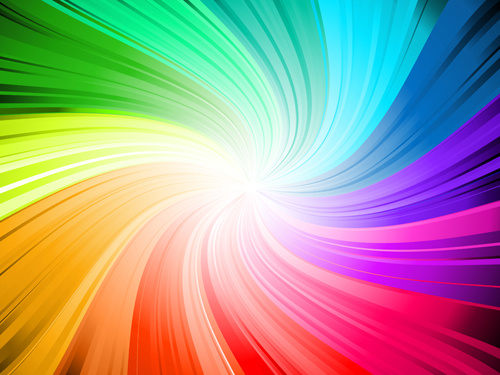 Rainbow Swirls Vector Background