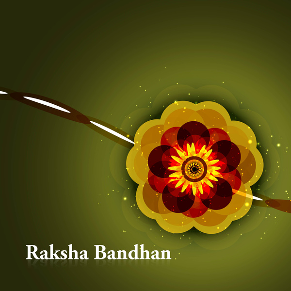 Raksha bandhan nghệ thuật đầy màu sắc thẻ vector nền