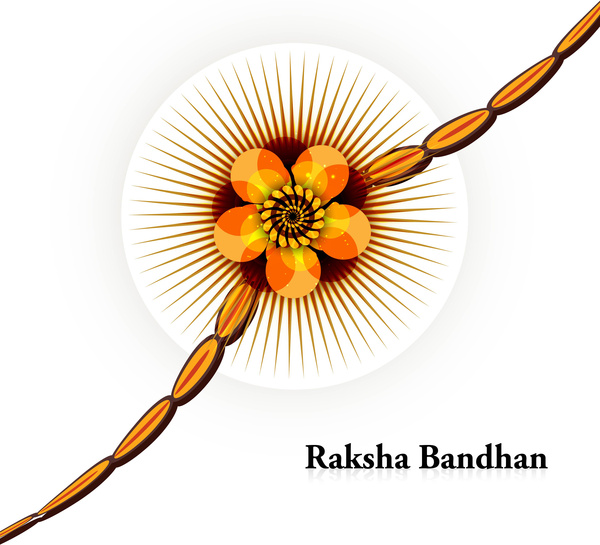 Fondo de vector de Raksha bandhan tarjeta colorida artística