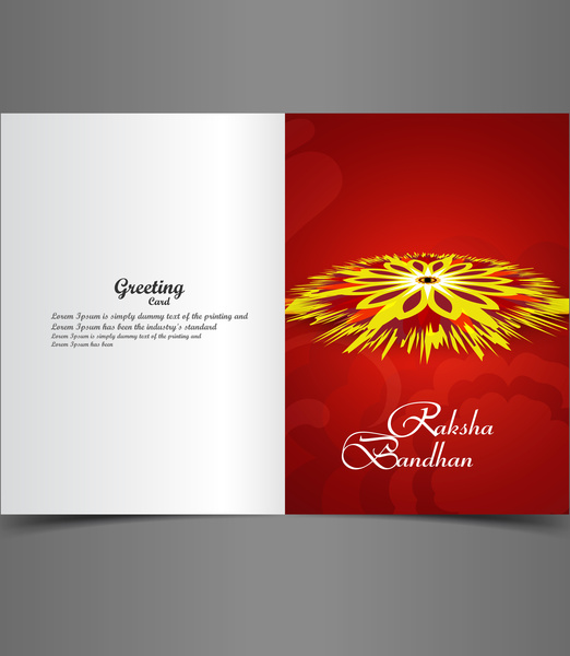 raksha bandhan 밝은 다채로운 인사말 카드 rakhi 인도 축제 벡터