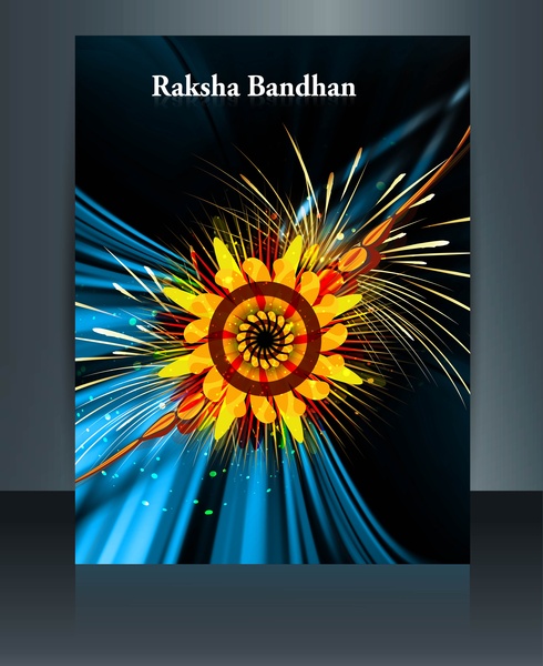 Ракша bandhan красочный шаблон фестиваля Векторный дизайн